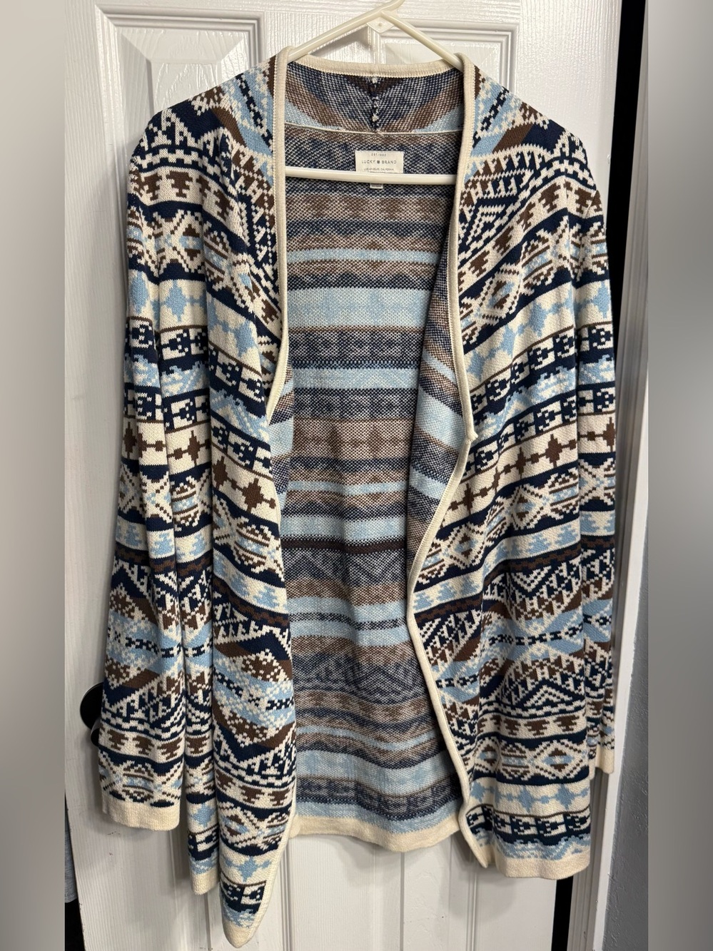 Lucky Brands southwestern waterfall cardigan size medium